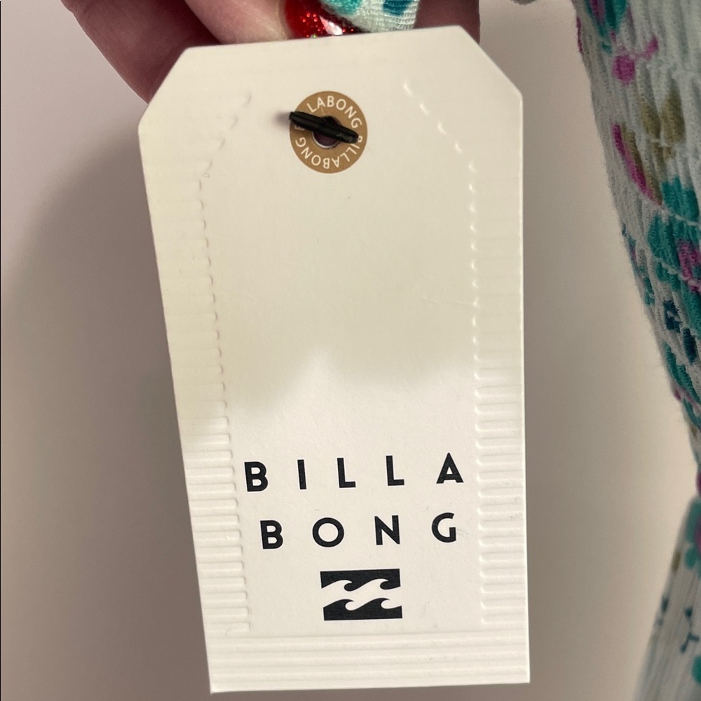 Billabong Floral Mini Dress - Green and Blue - Picture 2 of 7